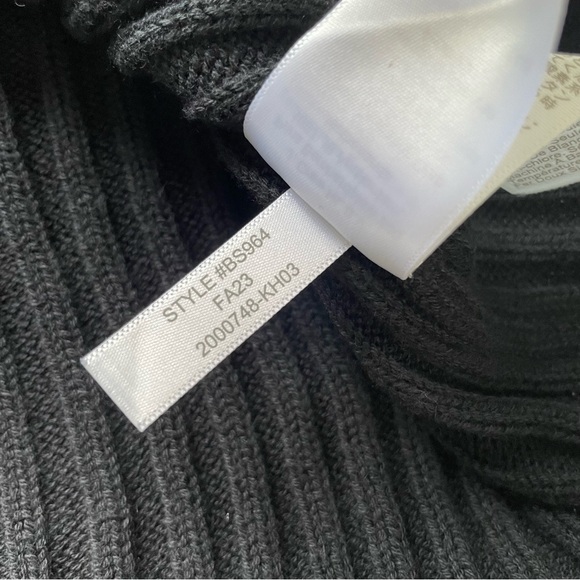 J. Crew Black Short-Sleeve Ribbed Turtleneck Sweater - Picture 7 of 8